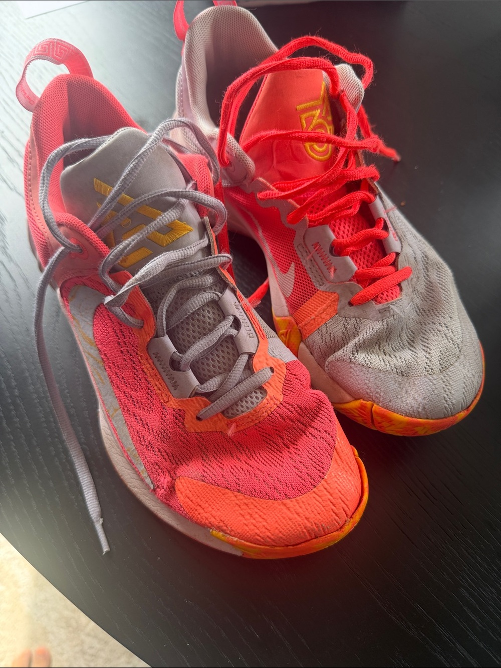 Nike Athletic Sneakers in Gray and Coral